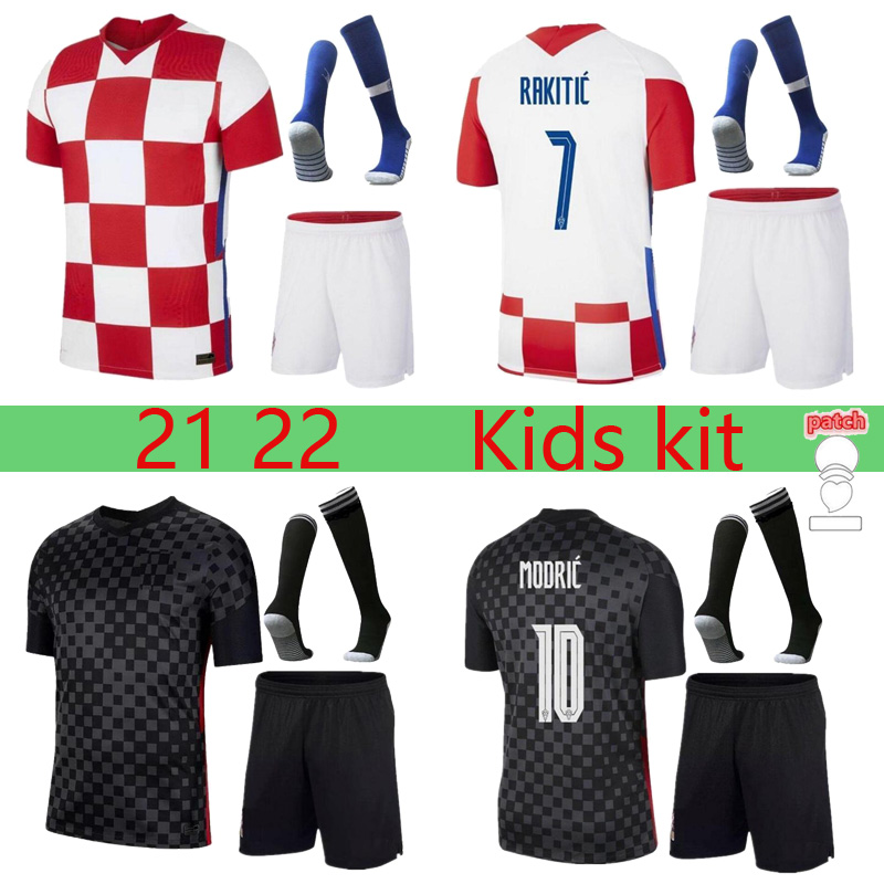 

Kids kit 21 22 Designed for home Socks Soccer Jersey MODRIC PERISIC RAKITIC MANDZUKIC SRNA KOVACIC Red KALINIC Hrvatska Football Shirt boys set