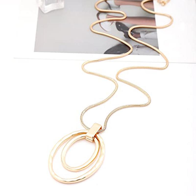 

Chokers Elegant Jewelry Crystal Circle Pendant Necklace Golden Color Unquie Women Fashion Wholesale