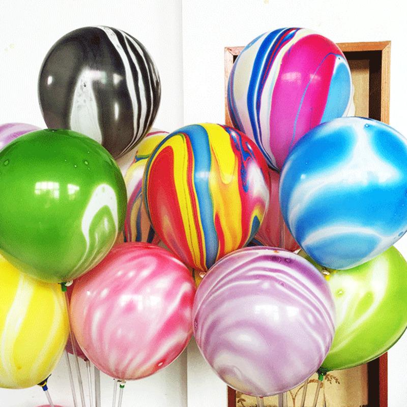 

Party Decoration 50 Pcs 10 Inches Tie Dye Latex Balloons Rainbow Marble Thickened Swirl Round Cloud Balloon Supplies