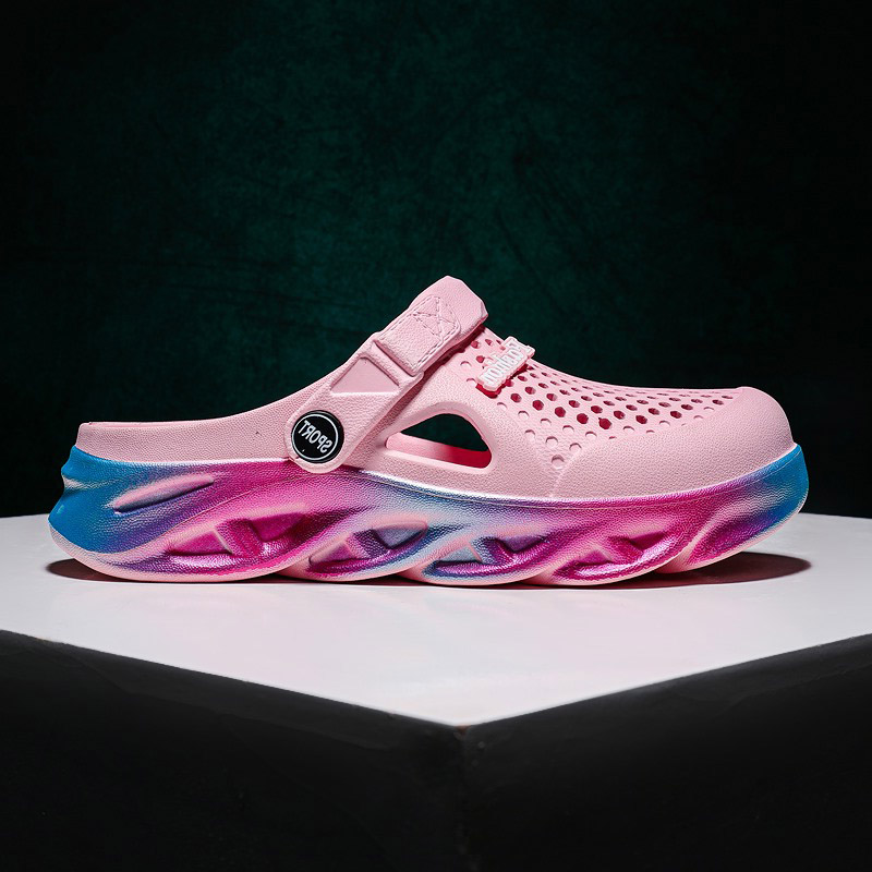 

Mens Womens Trainer Sport Size Cross-border Summer Slippers Thick-soled Beach Shoes Couple Hole Shoe Outdoor Baotou Sandals Code:25LL-7790, 52655