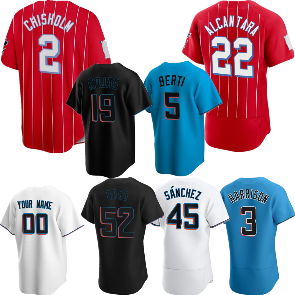 

2021 Custom Jazz Chisholm Jr Jersey Sandy Alcantara Marlins Brian Anderson Miguel Rojas Jesus Aguilar Lewis Brinson 2022 Men women Youth Baseball Jerseys, Colour 16