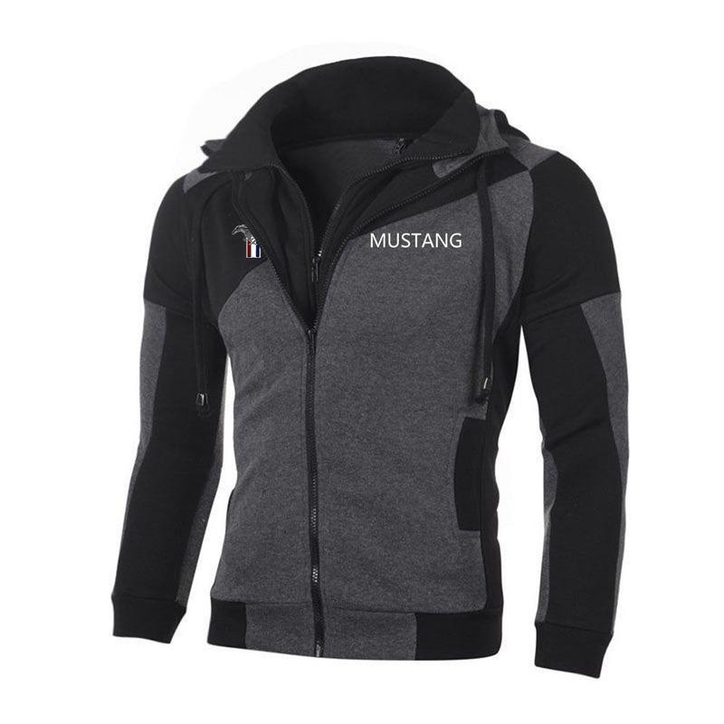 

Men' Hoodies & Sweatshirts Mustang Jacket Men Sweatshirt Hoody Spring Autumn Fleece Cotton Zipper Harajuku Male Clothing Coat