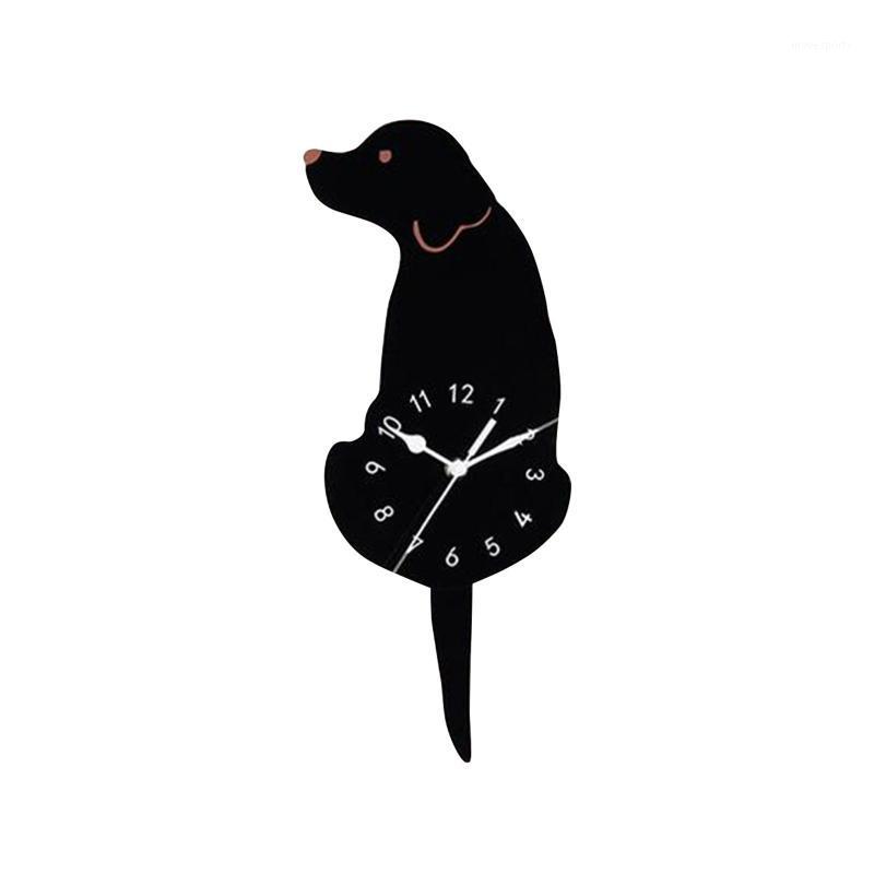 

Wall Clocks Creative Acrylic Children Diy Clock Wagging Tail Puppy Promotional Products1