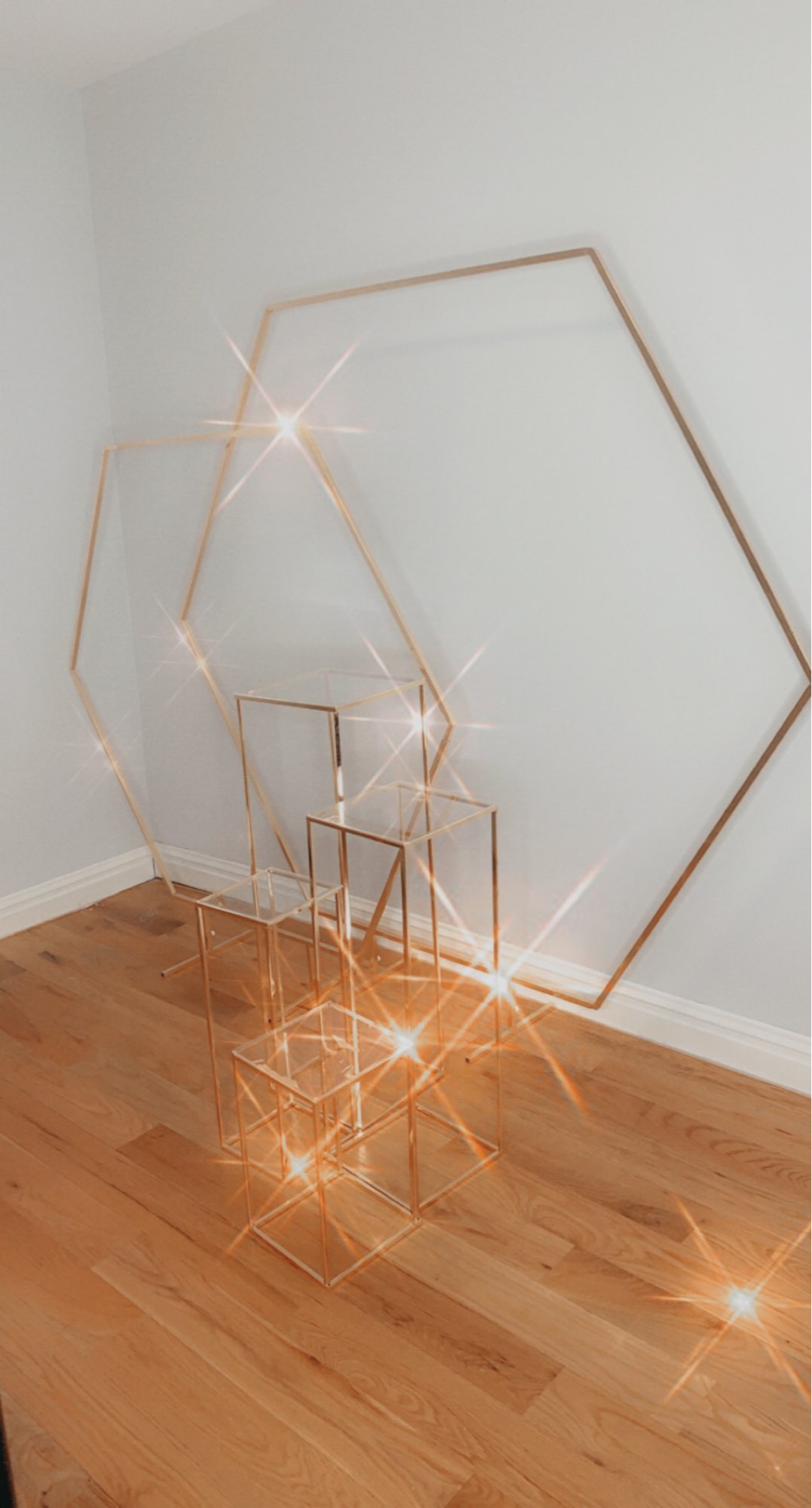 

6 pcs Outdoor Lawn Wedding Background Iron Plinth Frame Balloons Decoration Grand-Event Marry Backdrop Arch Artificial Flower Rack Stand For Birthday Party Stage, Gold