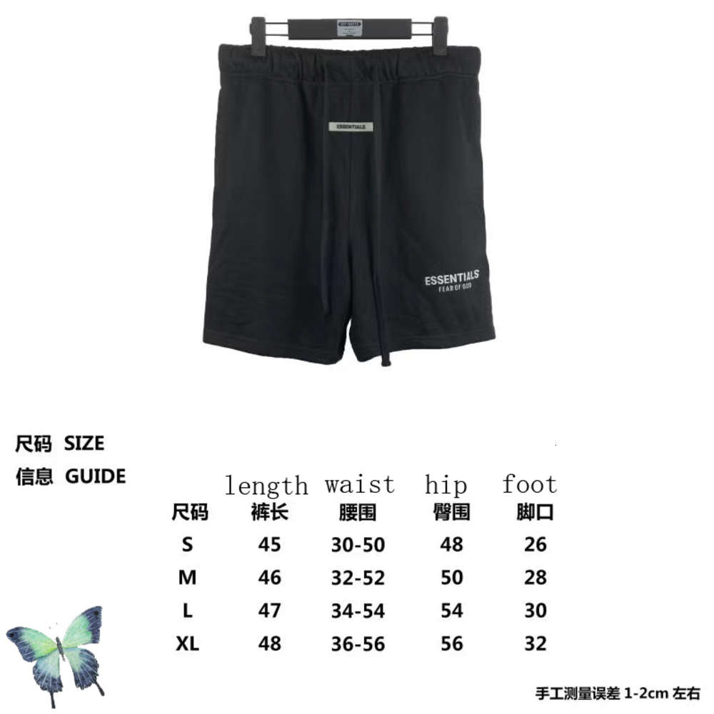 

short Essentials Drilling Shorts Men Women Driving Top Quality Short Broek Justin Bieber Ali, White;black
