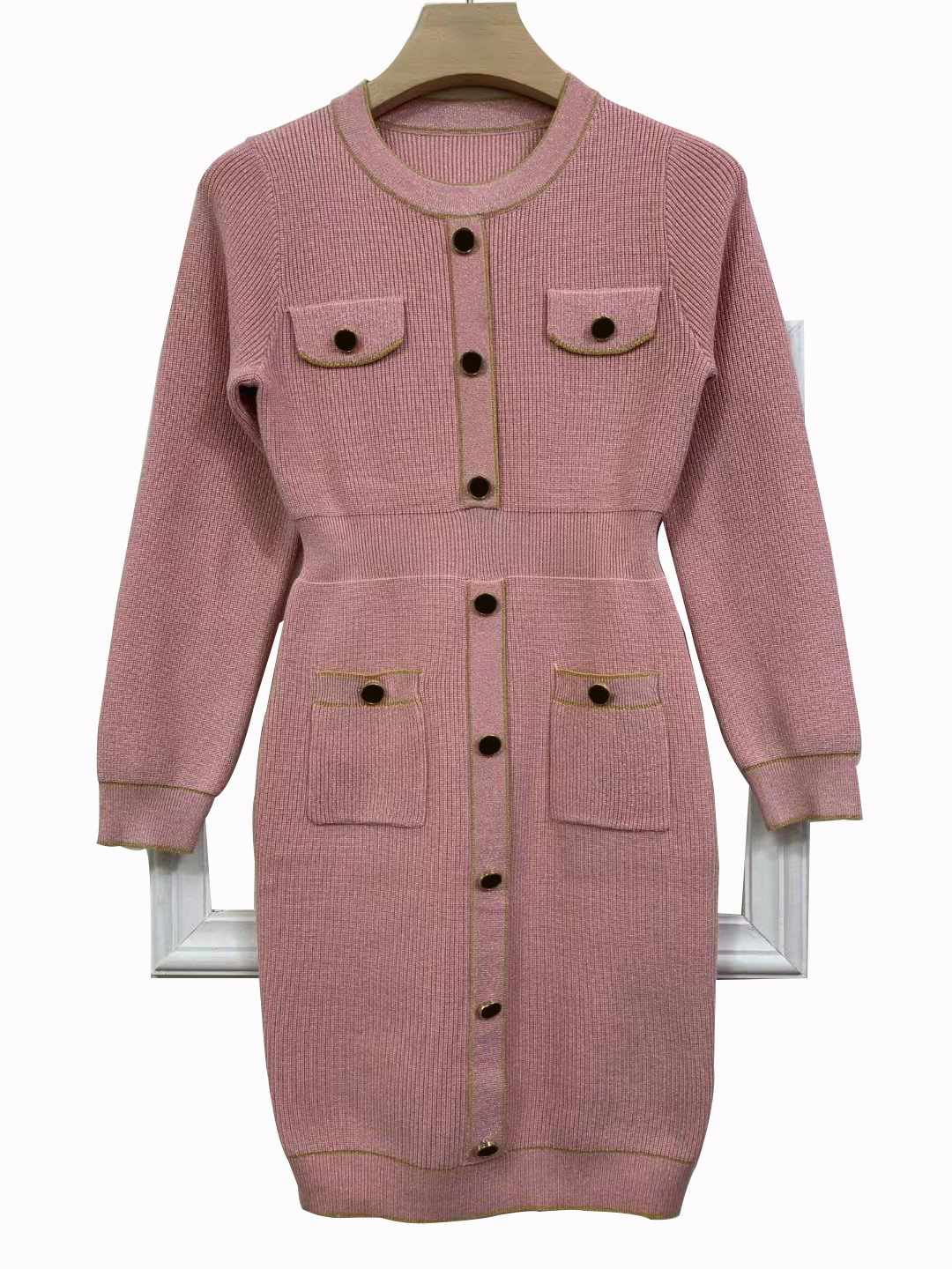 

Fashion Sexy Casual Dresses 2022 Autumn & Winter Long Knitted Shirts Womens Clothing Apparel Classic Knit Dress