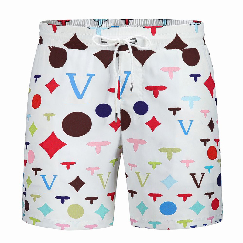 

Summer Fashion Mens Designers shorts Quick Drying SwimWear Printing Board Beach Pants Men Swim Short Size M-XXXL, White;black