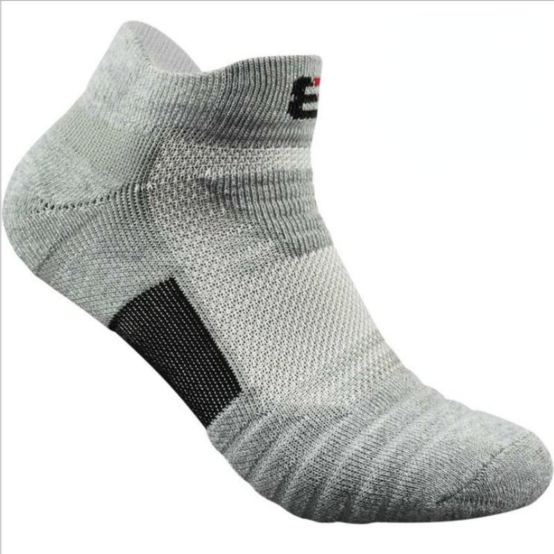 

Men's Socks Mens Cotton Ankle Compression Breathable Cushioning Active Trainer Sports Professional Outdoor Running Sock Size 6-11, White