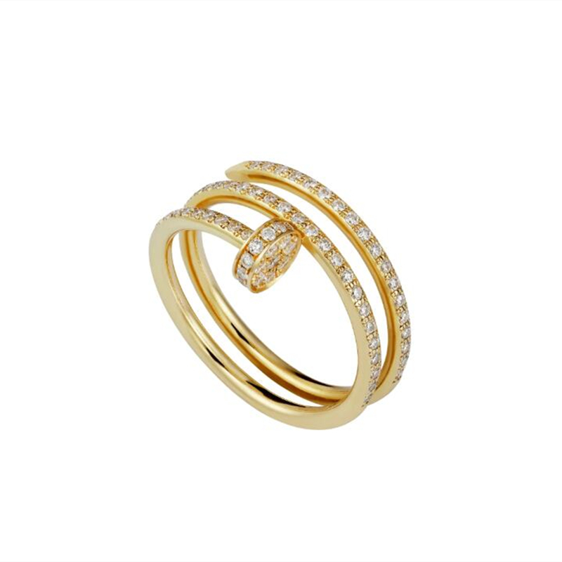 

Designer Nail 2.0 Rings Diamonds love screw ring classic luxury jewelry men/women Titanium steel Alloy Gold-Plated Craft Gold Silver Rose Ne, Slivery;golden