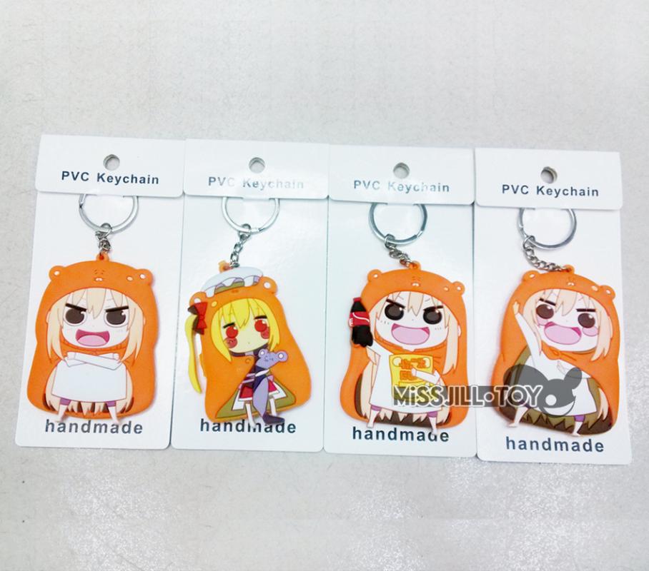 

Keychains 5 /10pcs Himouto! Umaru-chan Fashion KeyChain Doma Umaru UMR Soft Figure Doll Toy Jewelry Pendant Keyring Key Holder For Gift