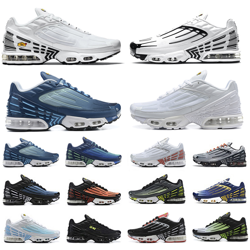 

2021 Tn plus 3 mens running shoes tn3 High Quality Topography Pack triple Simple white black hyper neon men women Tiger Laser Blue Ghost Green trainers sports sneakers, Color#23