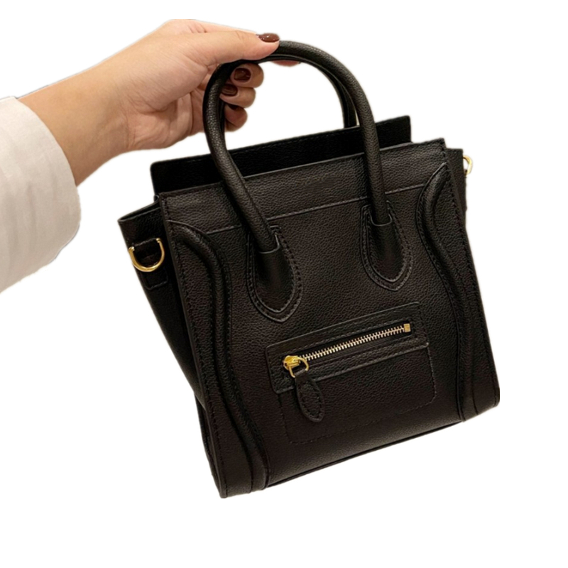 

LUGGAGE NANO 20*20*10 CM Shoulder Belt Bag Cowhide Handbag Fashion Tote Luxury Leather Handle Bags Women Big Brand Designer Shopping Fanny Pack for Lady M2, Accessories fee(not sale separately)