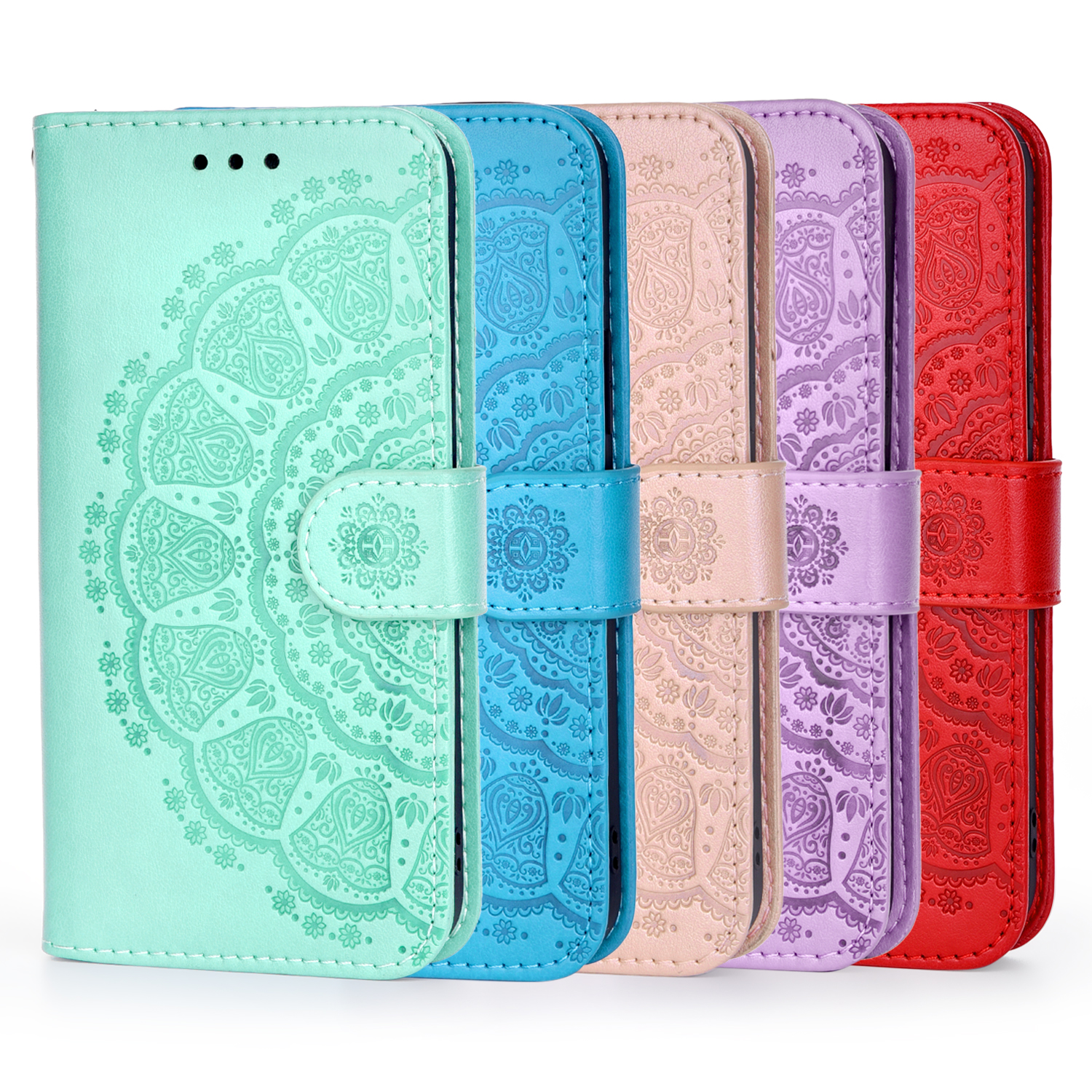 

Mandala Pattern Flip Case For iPhone 12 Mini 11 Pro XR XS Max X 7 8 Plus 5S SE SE 2020 Leather Card Slot Stand Wallet Cover