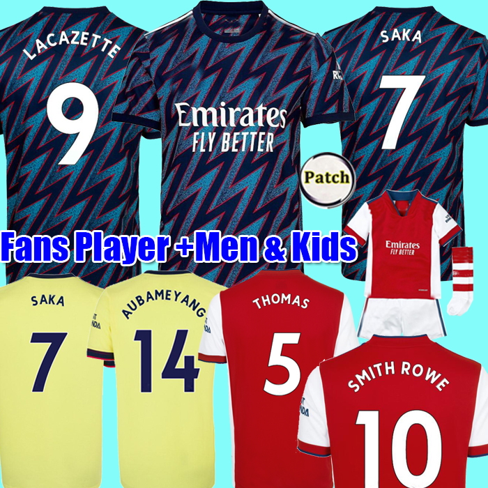 

2021 ARsEn soccer jerseys Fans Player Gunners SMITH ROWE BEN WHITE PEPE SAKA THOMAS WILLIAN NICOLAS CEBALLOS football shirt Men Kids kit Maillot ARsEnAl Camiseta, Kids 22 away+socks