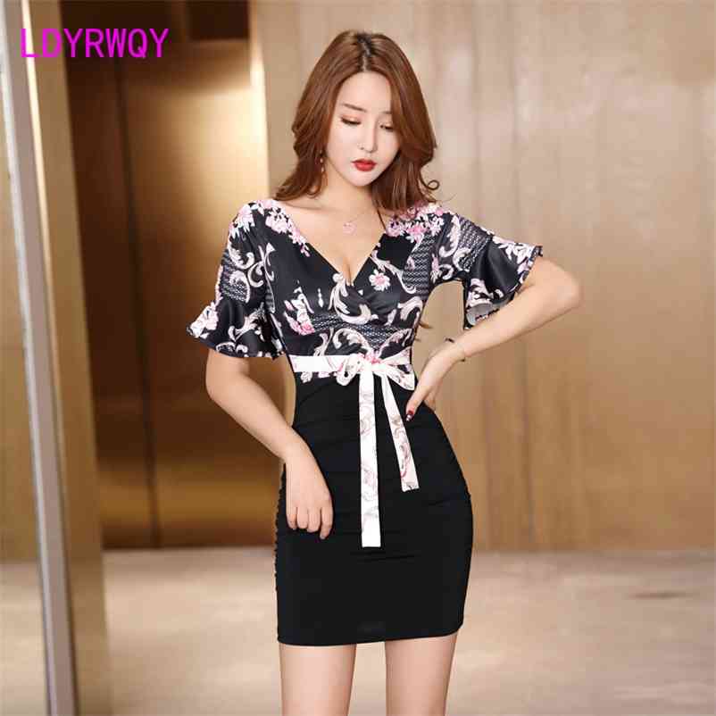 

night club women' dress sexy low chest and buttocks Office Lady Polyester Sheath Zippers 210603, White