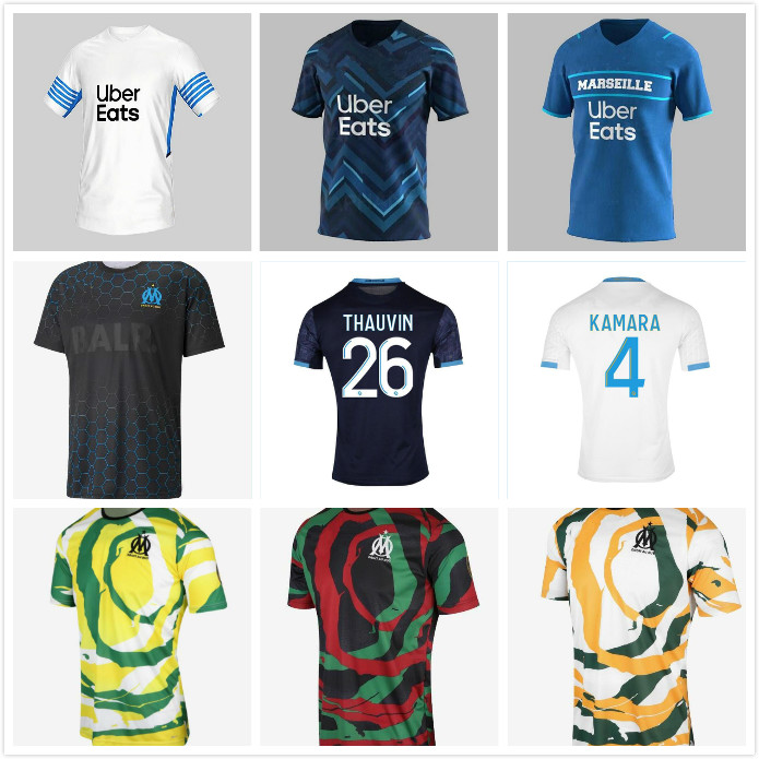 

20 21 22 Marseille Soccer jerseys Olympique de milik OM Africa 2021 2022 Maillot de foot PAYET THAUVIN BENEDETTO MEN KIDS kit fourth football shirt