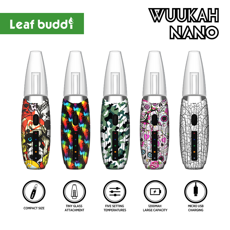 

Leaf Buddi Portable Palm Size Wuukah Nano Kit E Cigarette Rigs Hookah, Multi