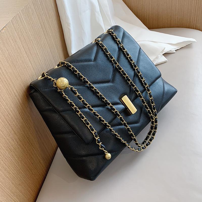 

Small PU Leather Crossbody Bags For Women 2021 Winter Handbags Female Trend Lady Designer Chain Women's Hand Bag Waist