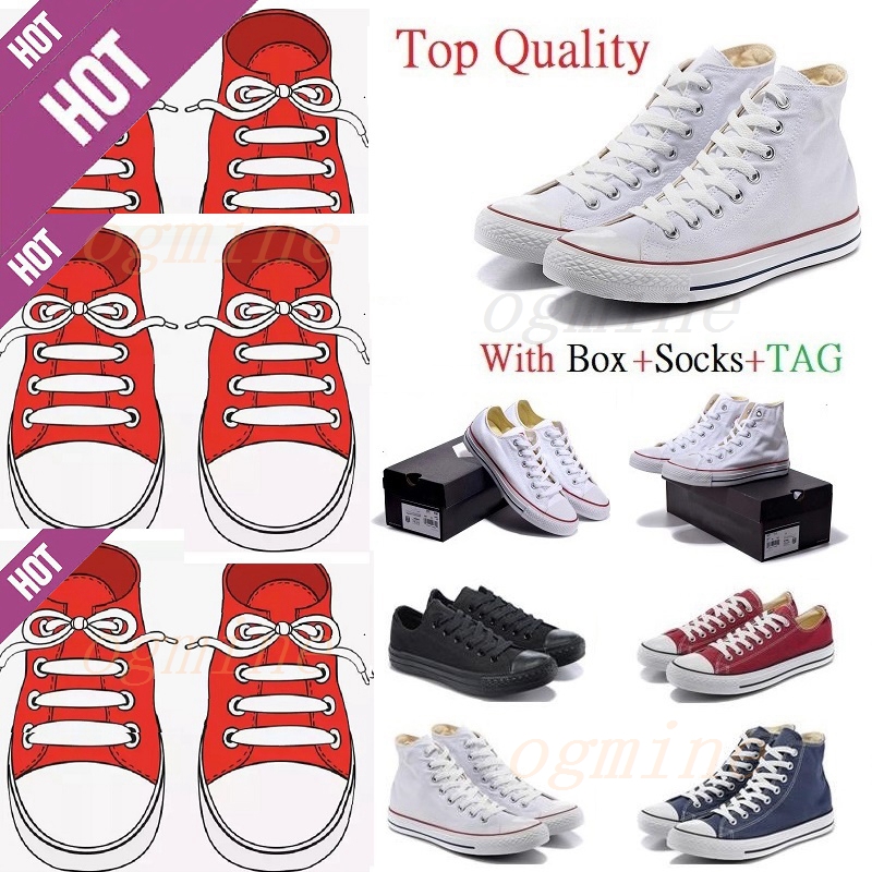 

Top Quality Canvas Classic casual shoes platform Triple Black&White High Low Men Women Sport Sneakers 36-44, I need box