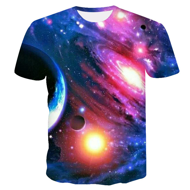 

2021 fashion tshirts 3D Starry sky Print T-shirts Summer t shirt for men clothing Harajuku Casual Streetwear Sports Tops tees, Dx-5522