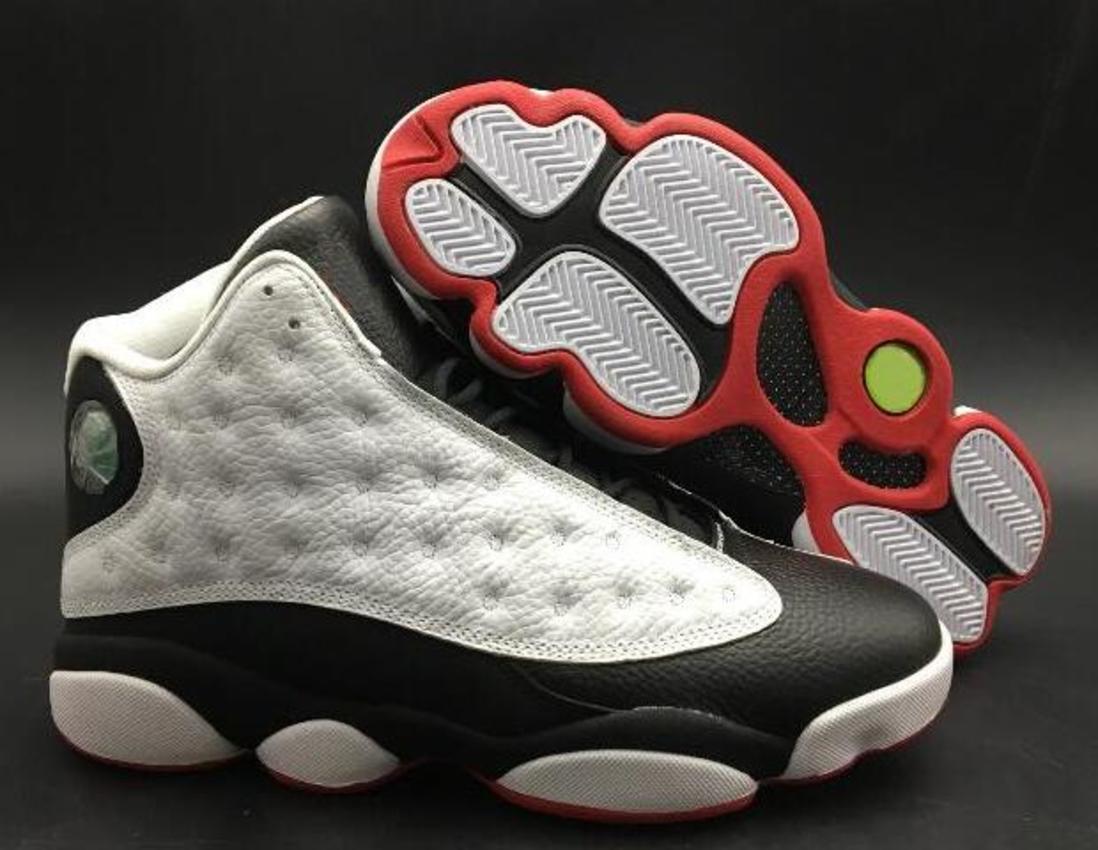

Carbon Fiber Real 13 13s He Got Game White Black Red Men Basketball Shoes Top Quality Sneakers With Box