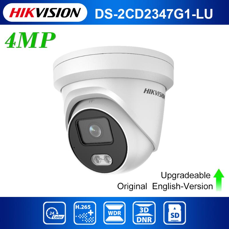 

Cameras Hikvision Original ColorVu IP Camera Security DS-2CD2347G1-LU HD 4MP Network PoE H.265+ WDR DNR CCTV SD Card Slot Webcam