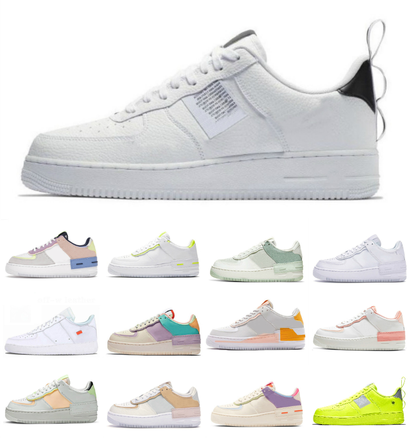 

2021 Top Quality Forces Men Women Low Cut One 1 Shoes All White Black Dunk 1s Sports Shoe Classic AF Fly Trainers High Knit MenS Casual Sneakers, Box