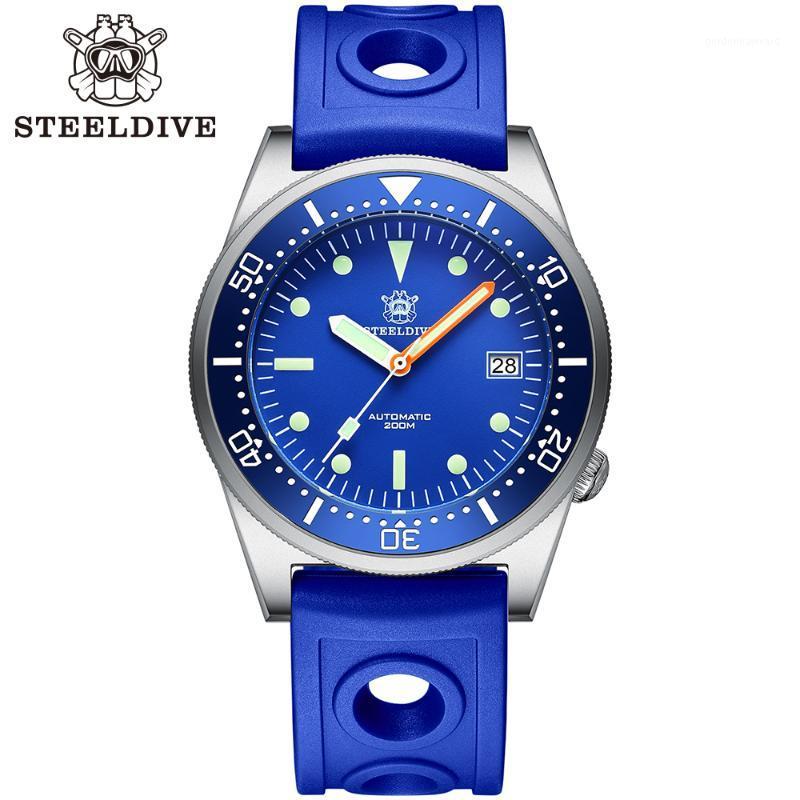 

Wristwatches STEELDIVE Design SD1979 Diver Watches Super Luminous Ceramic Bezel 200M Waterproof C3 Dial Men's Japan NH35 Mechanical Watch Ma, 79hh-hr