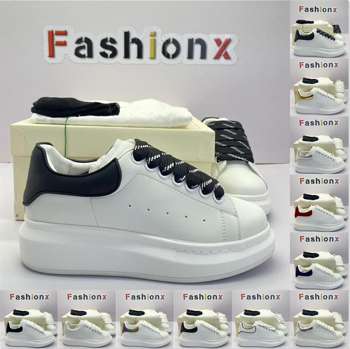 

[With Box]2021 Alexander Mcqueen designer shoe High Quality men women Casual Shoes espadrilles flats platform oversized sneaker espadrille flat sneakers 36-46, Need socks [3pair]