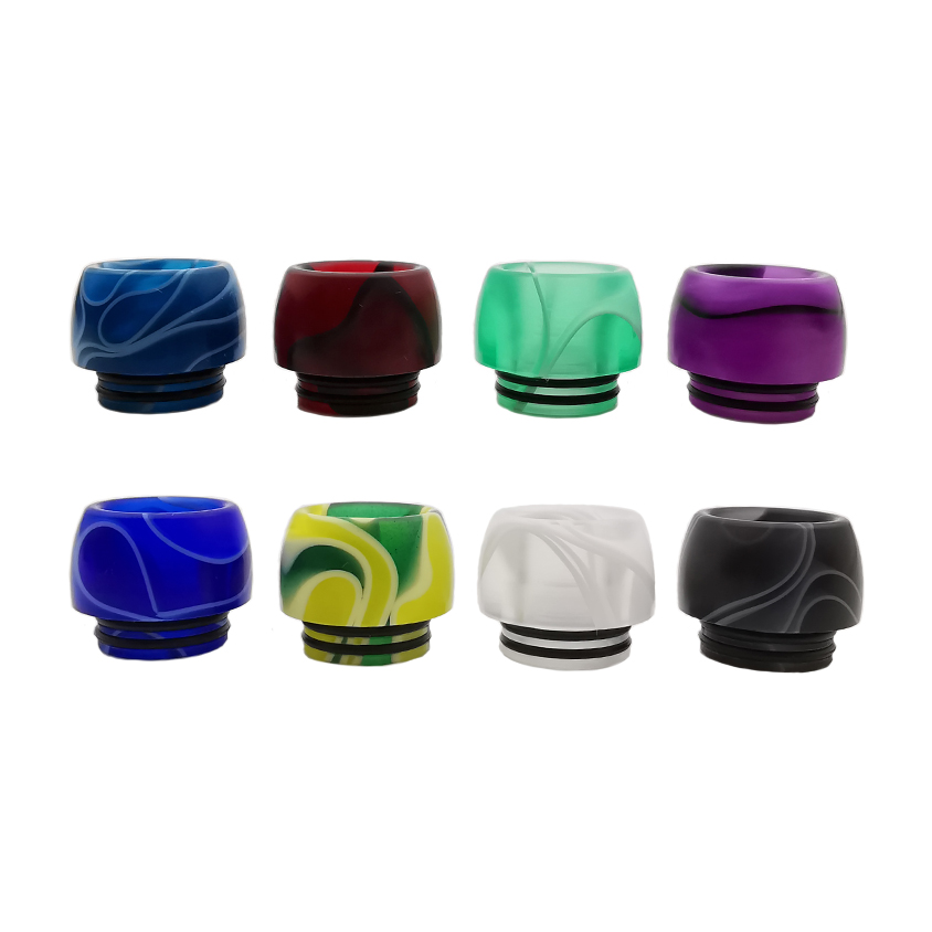 

Wholesale Colorful E cig Vape Accessories Drip Tips Epoxy Resin Material With High Quality 810 DripTip