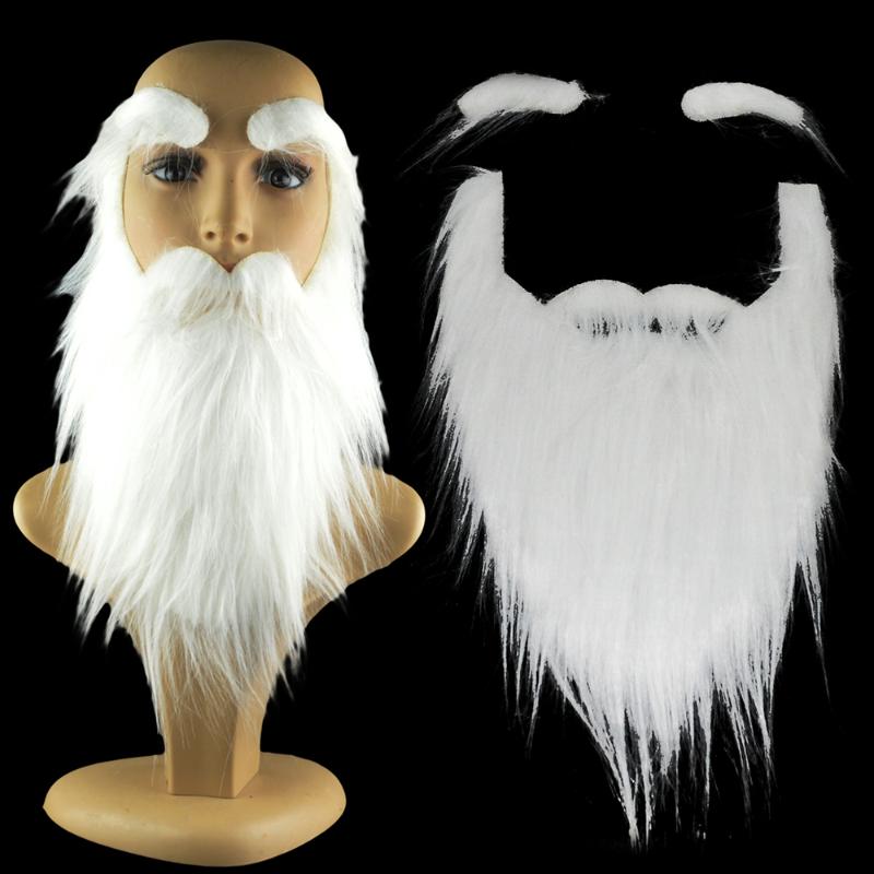 

Christmas Decorations Party Performance Props Santa Claus White Beard Eyebrows Fake Set Hallowee Xmas Decoration
