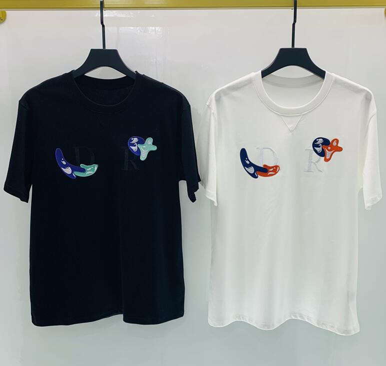 

2021 Mens T shirt Designer Letters Printed Stylist Casual Summer cotton Breathable Clothing Men Women Top Quality Clothes Couples luxury Sho, White;black