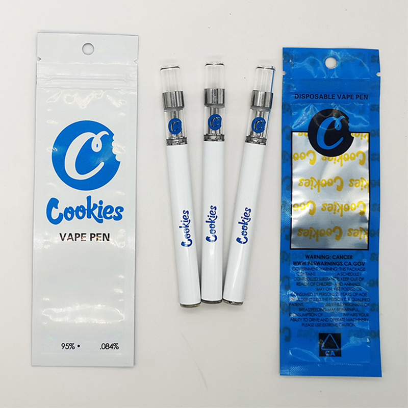 

Cookies Disposable Vape Pen Cartridges Empty Cigarette 0.5ml Oil Cart 350mah Battery Starter Kit Ceramic Coil E Cigarettes Kits with PVC Packaging