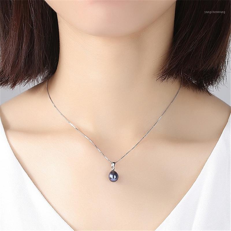 

11-13mm Pearl Jewelry Freshwater Necklace Accessories Bohemian Black White Femme Women Pealr Chains