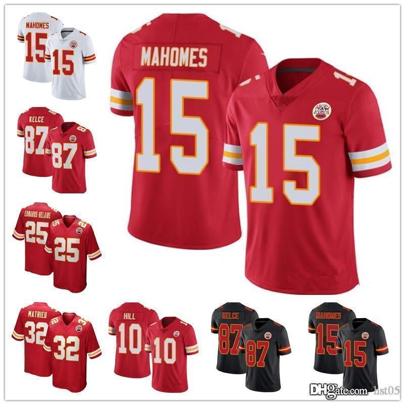 

Mens KansasCityChiefsJersey 15 Patrick Mahomes 25 Clyde Edwards-Helaire 87 Travis Kelce 10 Tyreek Hill Football Jerseys, Black;red