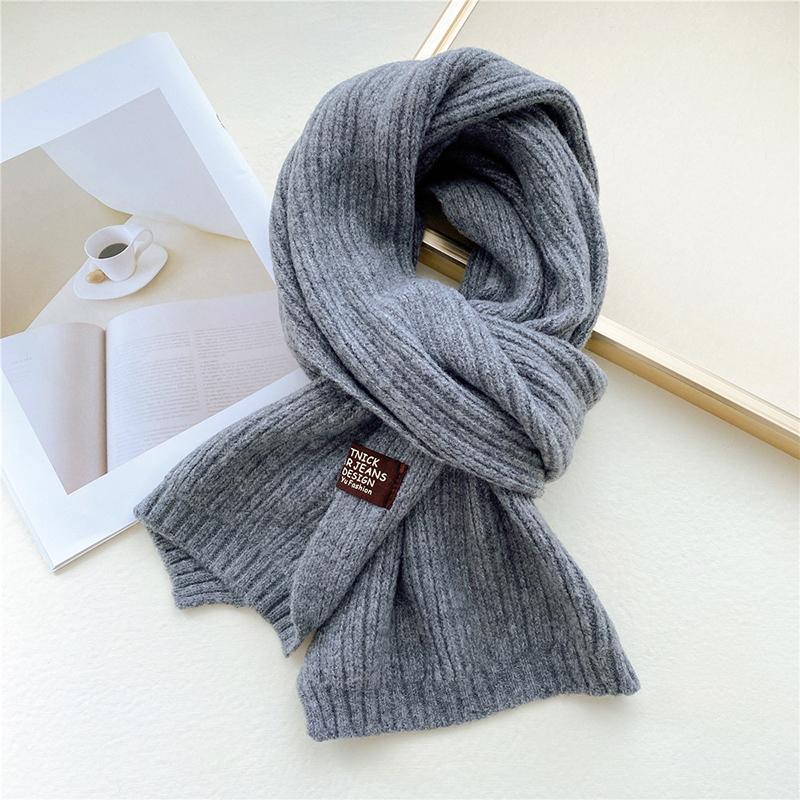 

Scarves Thicken Soft Sweet Ins Knitted Long Skinny Scarf Warm All-match Student Neckerchief Cashmere