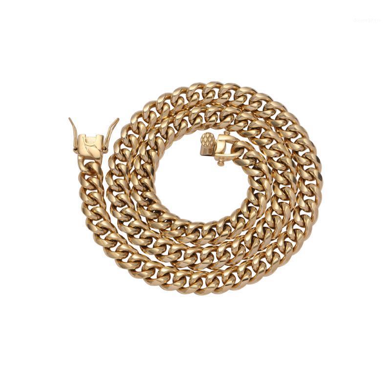 

8mm Bling Stainless Steel Cuban Link Chain Necklace Hip Hop Jewelry SC003 Chains
