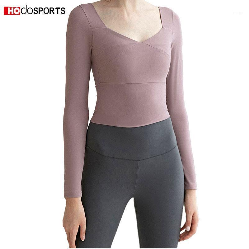 

Yoga Shirts Women Short Sleeve Cropped Gym Tops Fitness Running Workout Sport Blouse T-Shirts Sports Wear Long Clothes Outfit, Purple
