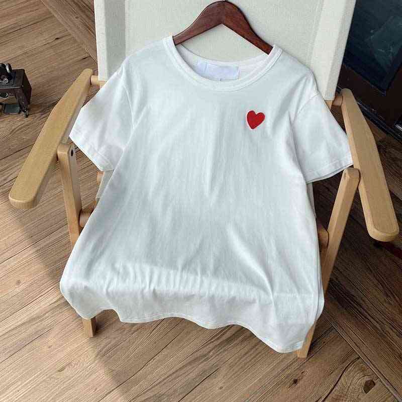 

Women's T-Shirt fashion Designer Summer T Shirts Men Tops Love red heart Letter Embroidery Mens Women Clothing Short Sleeved shirt womens Tee 28NA, 1# packing bag