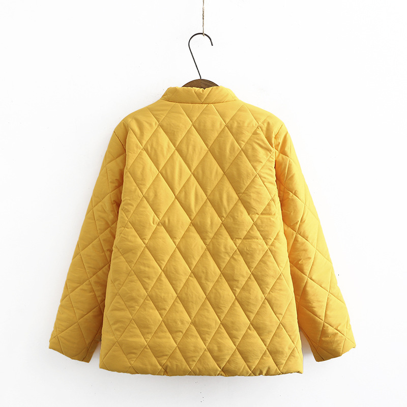 

Women's Down & Parkas Black Big Size Short Cotton-padded Coat Long Sleeve Loose Fit Women Fashion Stand-up collar Autumn