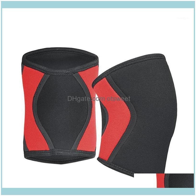 

Elbow Pads Safety Athletic Outdoor As & Outdoorsfitness Gym Training Squats Sleeves Protector Knee Support Sports 7Mm Compression Neoprene C, Red