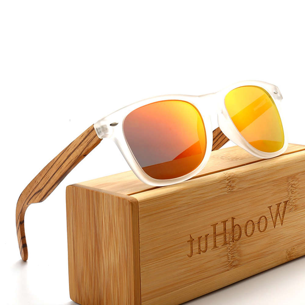 

Bamboo and wood glasses high grade men's women's ultraviolet Sunglasses Sports riding driving, White;black