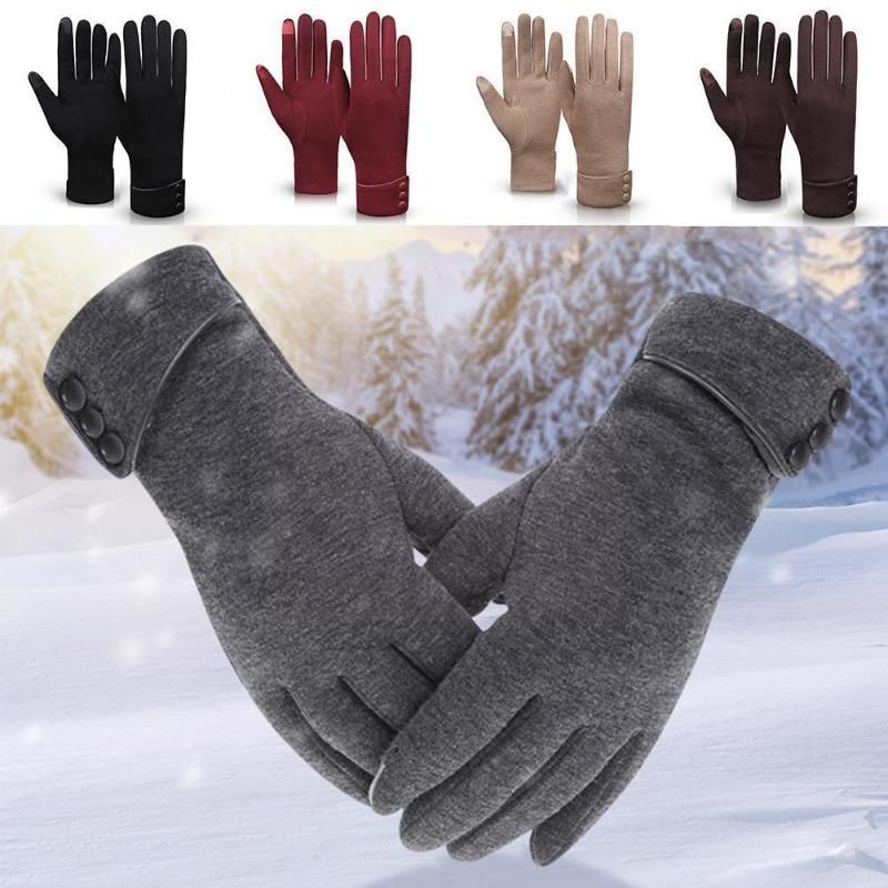

Five Fingers Gloves Fashion Winter Warm Screen Riding Windproof Women Spring Velvet Plush Catch Outdoor Internal Z0L6, Blue;gray
