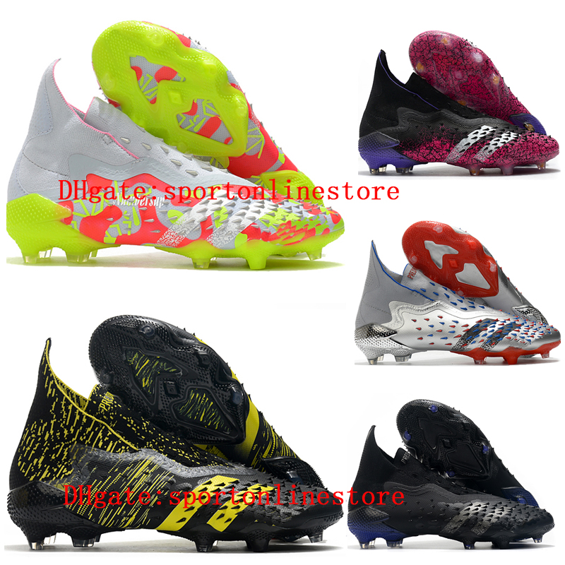 

2021 new arrival X mens soccer boots PREDATOR FREAK FG football shoes scarpe da calcio Escape Light Pack Showpiece cleats Wolverines Superlative outdoor, Color 9