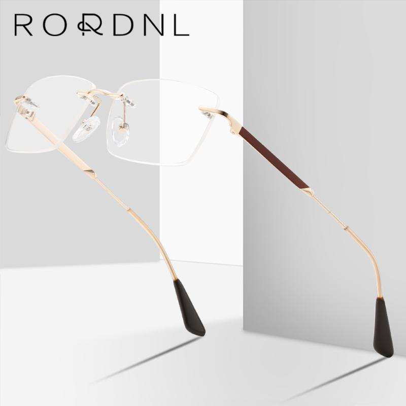 

Fashion Sunglasses Frames Rimless Prescription Eyeglasses Frame For Men Myopia Optical Glasses Male Rectangle Alloy Spectacles Brand