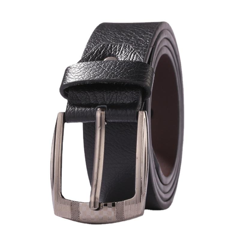 

Belts 2021 Retro Fashion Gold Belt Real Buckle Jeans Men's For Leather Business Formal Luxury High-quality Top Designer Brand Ins, Black