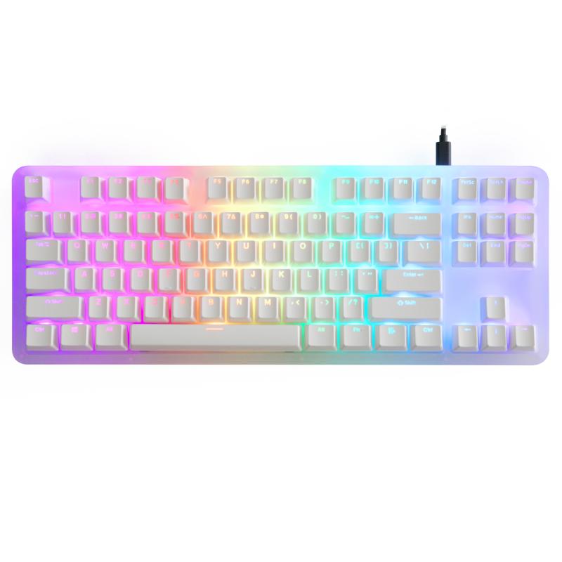 

Keyboards INKC 87 Key Mechanical Keyboard 80% TKL PCB Acrylic CASE Swappable Switch Support Lighting Effects With RGB Led
