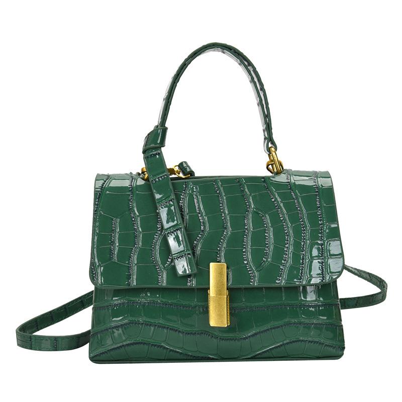

Evening Bags 2021 Arrivals Women Shoulder Bag For Female PU Leather Stone Pattern Simplicity Latch Design Leisure Style Girl's Daily
