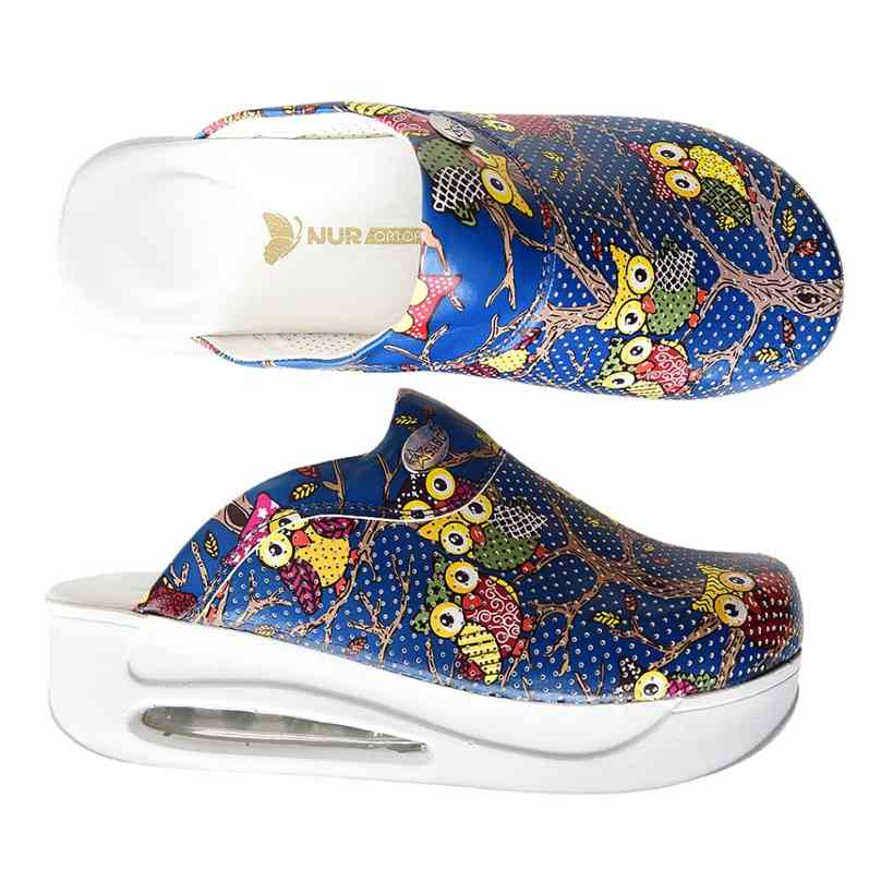 

Women's Slippers Sabo Summer Beach Doctor Cross Orthopedic High Heel Air Sole Anti-Slip Clogs Shoes Casual Sandal Nurse 2107122, Deep blue