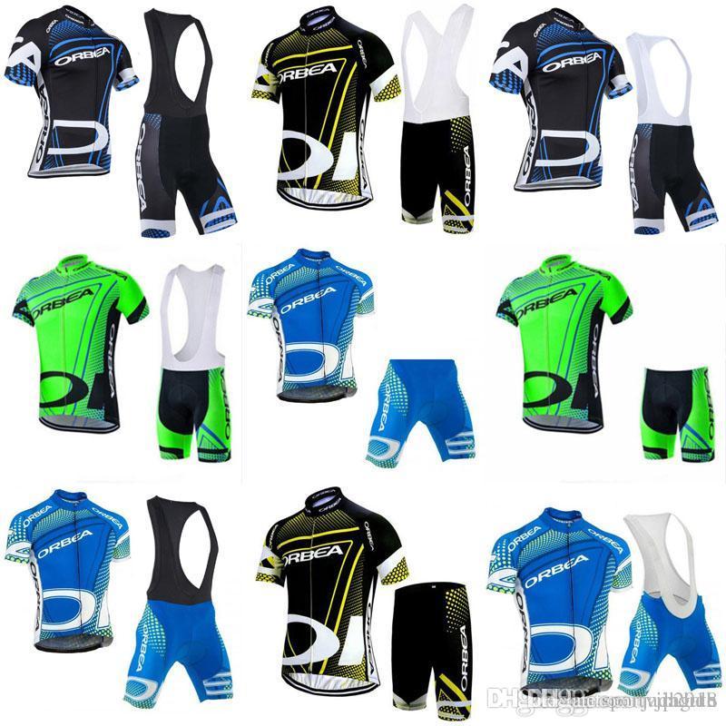 

ORBEA team Cycling Short Sleeves jersey (bib) shorts sets Spring and summer racing mountain bike cycling suits c3007, Black;red